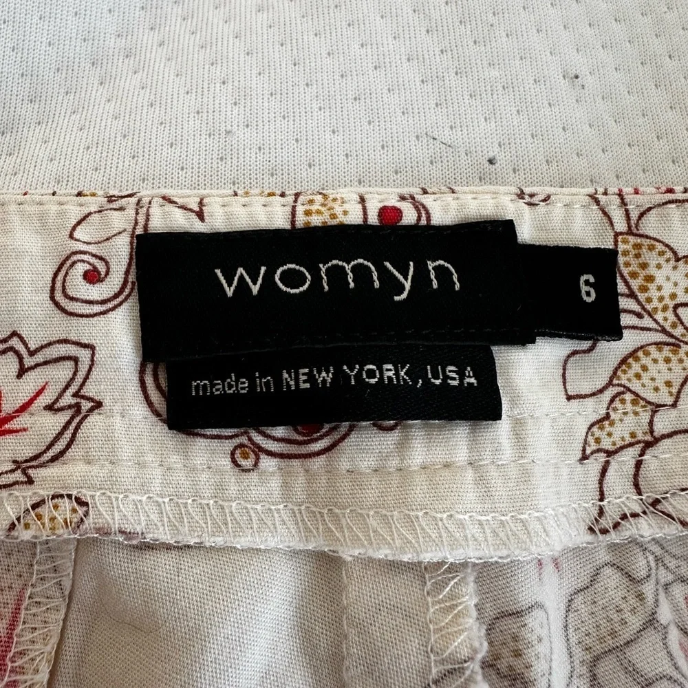 VTG Womyn Women’s Sz: 6 Lightweight Paisley Cropped Wide Leg Flat Front Pant.